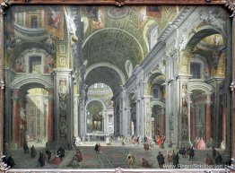 Interieur van de Sint-Pietersbasiliek, Rome Interieur van de Sint-Pietersbasiliek, Rome