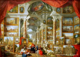 Galerij met uitzichten op het moderne Rome Galerij met uitzichten op het moderne Rome