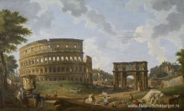 Uitzicht op het Colosseum Uitzicht op het Colosseum