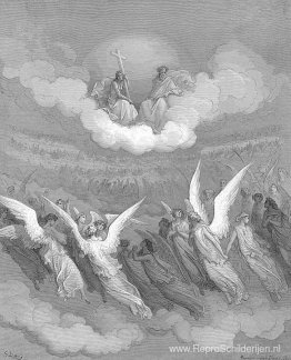 De hemel klonk, met jubelfeest, en luide hosanna's vulden de eeu De hemel klonk, met jubelfeest, en luide hosanna's vulden de eeu