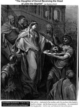 De dochter van Herodes Hoofd van Johannes de Doper De dochter van Herodes Hoofd van Johannes de Doper