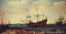 Het vertrek van de Oost-Indiëvaarders Het vertrek van de Oost-Indiëvaarders
