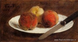 Plaat van perziken Plaat van perziken