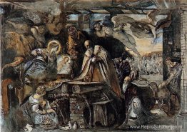 Studie uit Tintoretto's Aanbidding der Wijzen Studie uit Tintoretto's Aanbidding der Wijzen