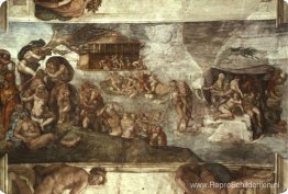 Plafond Sixtijnse Kapel: De zondvloed Plafond Sixtijnse Kapel: De zondvloed