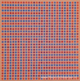 Trilling van rood-blauwe aangrenzende gebieden, paarse achtergro Trilling van rood-blauwe aangrenzende gebieden, paarse achtergro