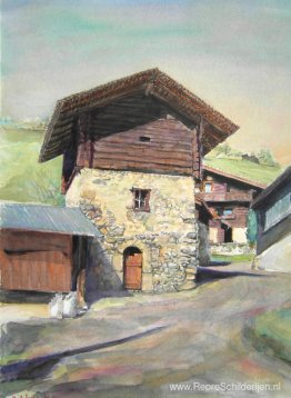 Posses-Dessous - een Zwitserse bergschuur Posses-Dessous - een Zwitserse bergschuur