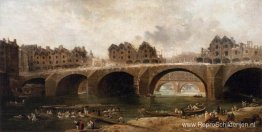 Sloop van de huizen op de Pont Notre-Dame in 1786 Sloop van de huizen op de Pont Notre-Dame in 1786