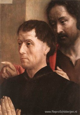 Portret van een biddende man met Johannes de Doper Portret van een biddende man met Johannes de Doper