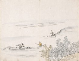 Zonder titel (figuren die vissen op boten) Zonder titel (figuren die vissen op boten)