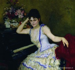 Portret van pianiste en professor aan het Sint-Petersburg Conser Portret van pianiste en professor aan het Sint-Petersburg Conser