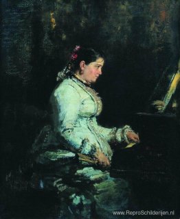 De piano. Portret van S.V. Tarnovskaja De piano. Portret van S.V. Tarnovskaja