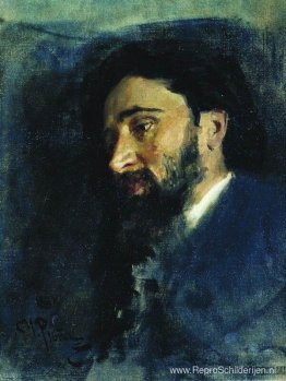 Portret van schrijver Vsevolod Mikhailovich Garshin. Studie. Portret van schrijver Vsevolod Mikhailovich Garshin. Studie.