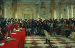 A. Poesjkin op de handeling in het Lyceum op 8 januari 1815 A. Poesjkin op de handeling in het Lyceum op 8 januari 1815