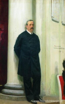 Portret van componist en chemicus Aleksander Porfirievich Borodi Portret van componist en chemicus Aleksander Porfirievich Borodi