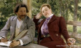 Dubbelportret van Natalia Nordmann en Ilya-Repin Dubbelportret van Natalia Nordmann en Ilya-Repin