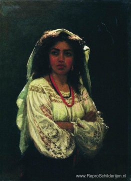 Portret van een Italiaanse vrouw Portret van een Italiaanse vrouw