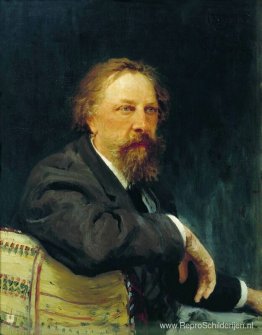 Portret van de schrijver Aleksej Konstantinovitsj Tolstoj Portret van de schrijver Aleksej Konstantinovitsj Tolstoj