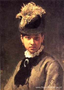 Portret van Vera Repina, de vrouw van de kunstenaar Portret van Vera Repina, de vrouw van de kunstenaar