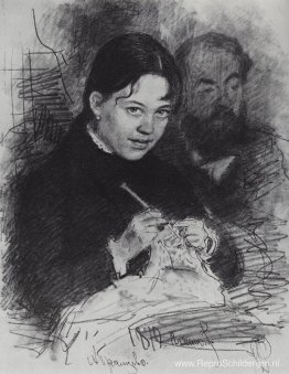 Portret van E.L. Prahova en schilder R.S. Levitski Portret van E.L. Prahova en schilder R.S. Levitski