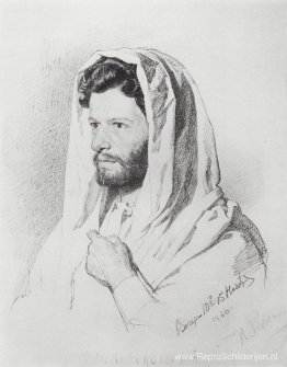 Portret van beeldhouwer Mark Matveevich Antokolski Portret van beeldhouwer Mark Matveevich Antokolski