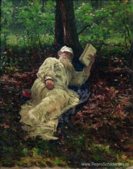 Leo Tolstoj in het bos Leo Tolstoj in het bos