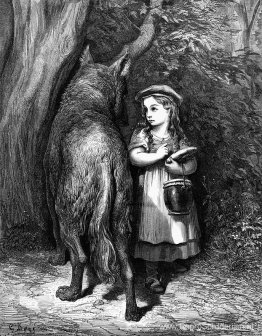 Roodkapje ontmoet de oude vader Wolf Roodkapje ontmoet de oude vader Wolf