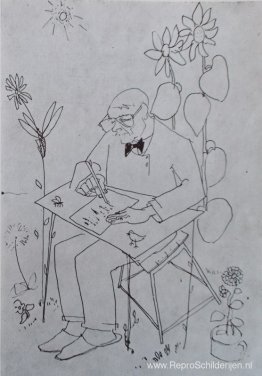 Illustratie voor Tudor Arghezi's Goedemorgen, lente Illustratie voor Tudor Arghezi's Goedemorgen, lente