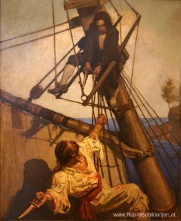 Nog één stap, meneer Hands, zei ik, en ik schiet je hersens erui Nog één stap, meneer Hands, zei ik, en ik schiet je hersens erui