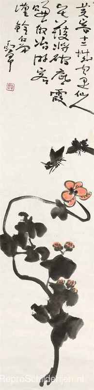 Vlinders en Hibiscus