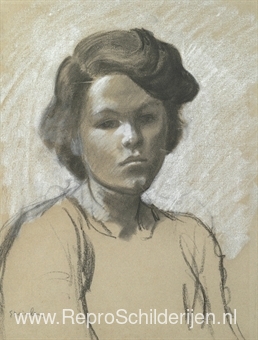 Portret van Colette, de dochter van de kunstenaar