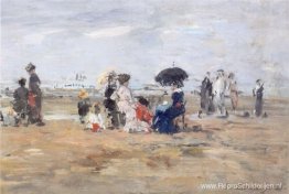 Trouville, scène op het strand Trouville, scène op het strand