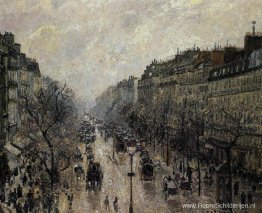 Boulevard Montmartre Mistige ochtend Boulevard Montmartre Mistige ochtend