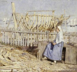 De scheepswerf, Cancale, Bretagne De scheepswerf, Cancale, Bretagne