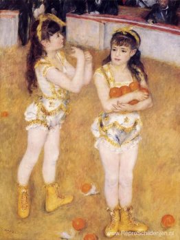 Acrobaten in het Cirque Fernando (Francisca en Angelina Wartenbe Acrobaten in het Cirque Fernando (Francisca en Angelina Wartenbe