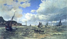 De monding van de Seine bij Honfluer De monding van de Seine bij Honfluer