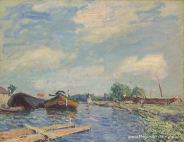 Kanaal bij Saint Mammes Kanaal bij Saint Mammes