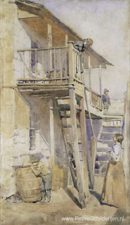 Achterkant van het oude huis, Clyde St Miller's Point Achterkant van het oude huis, Clyde St Miller's Point