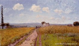 Juniochtend, uitzicht over de heuvels boven Pontoise Juniochtend, uitzicht over de heuvels boven Pontoise