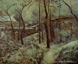 Slecht voetpad, Pontoise, sneeuweffect Slecht voetpad, Pontoise, sneeuweffect