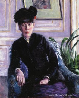 Portret van een jonge vrouw in een interieur Portret van een jonge vrouw in een interieur