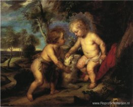 Het Christuskind en het Kind Sint-Jan naar Rubens Het Christuskind en het Kind Sint-Jan naar Rubens