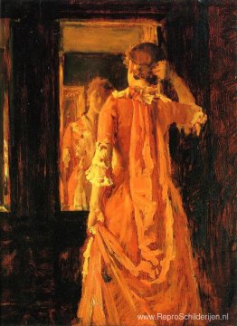 Jonge vrouw voor een spiegel Jonge vrouw voor een spiegel