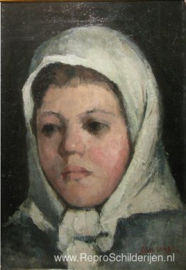 Witte hoofddoek meisje hoofd Witte hoofddoek meisje hoofd