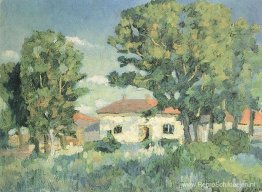 Landschap met witte huizen Landschap met witte huizen