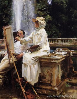 De fontein, Villa Torlonia, Frascati, Italië De fontein, Villa Torlonia, Frascati, Italië