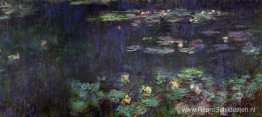 Waterlelies, groene reflectie (rechterhelft) Waterlelies, groene reflectie (rechterhelft)