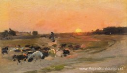 Het weiden van de kudde Het weiden van de kudde