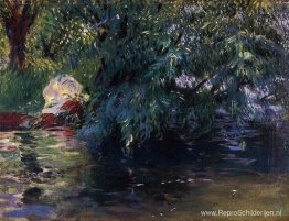 Een binnenwater, Calcot Mill nabij Reading Een binnenwater, Calcot Mill nabij Reading