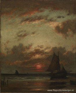 Zonsondergang aan de kust Zonsondergang aan de kust